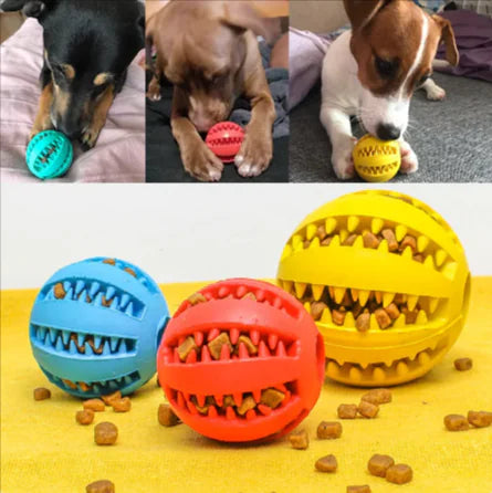 Interactive Rubber Slow Feeder Dog Ball